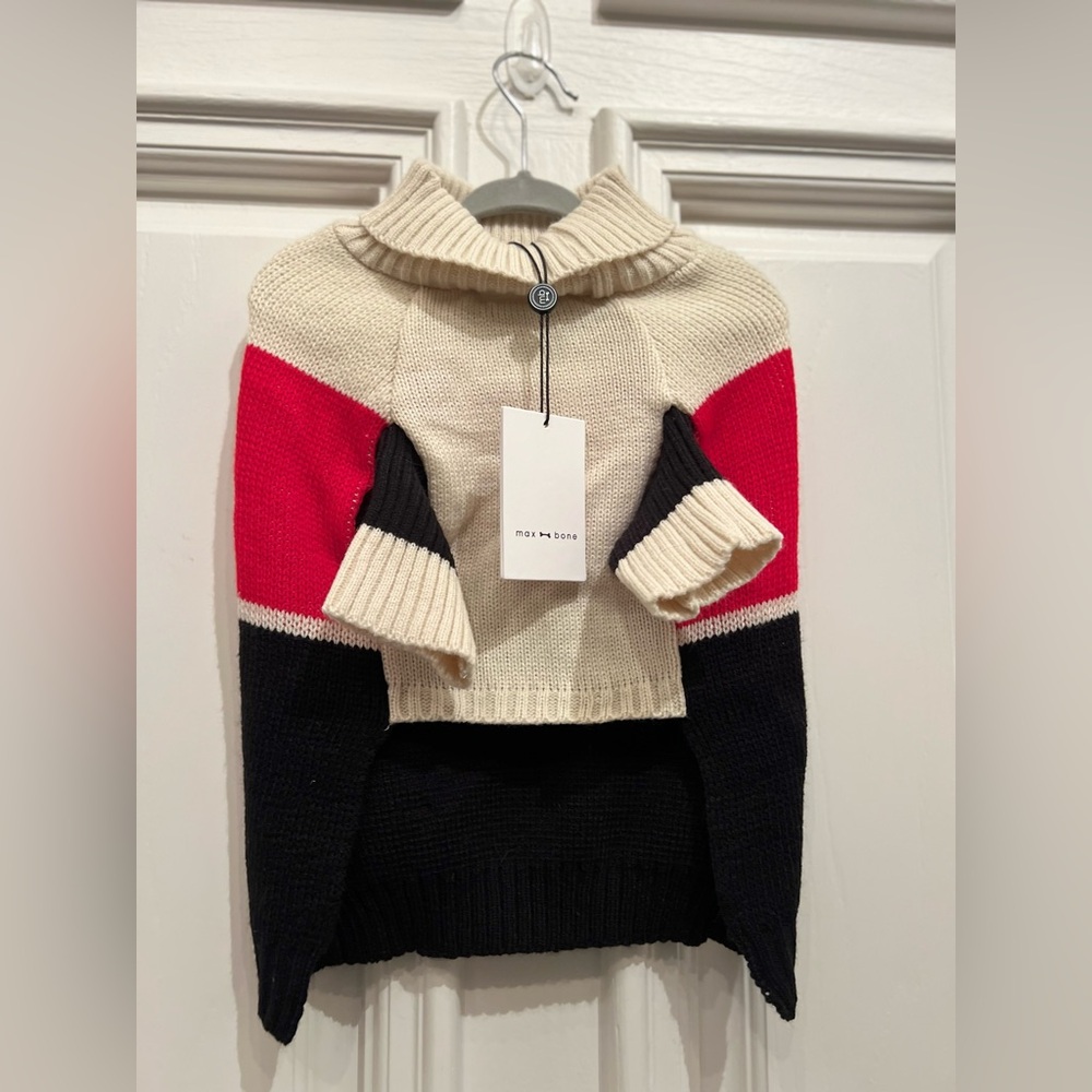 NWT Maxbone Dog Sweater “Ski”; black, white & red; size Large. - Picture 6 of 8